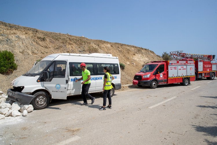 Bu kez trafik kazası tatbikatı yapıldı