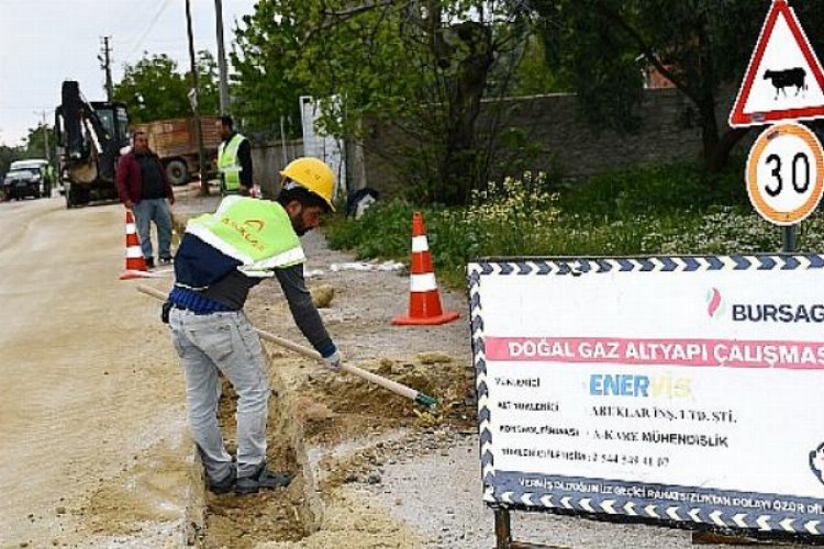 Bursa İznik'te doğal gaz Dırazali Mahallesi'ne ulaştı