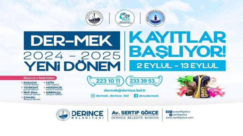 DER-MEK’te Kayıtlar 2 Eylül’de Başlıyor