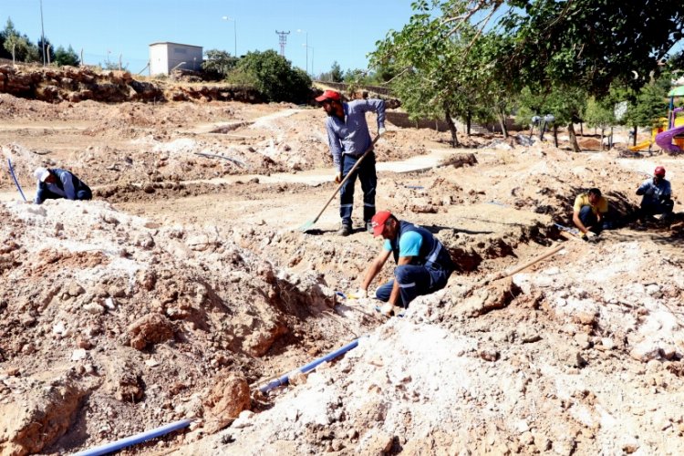 Diyarbakır Kocaköy'de Millet Bahçesi’nde çalışmalar sürüyor