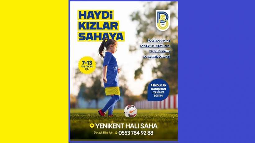 Kocaeli Derincesporda Kız Futbol Okulu