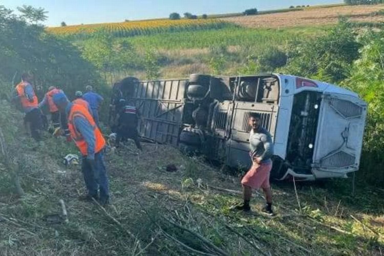 Kırklareli'nde yolcu otobüsü devrildi: 6 ölü, 25 yaralı