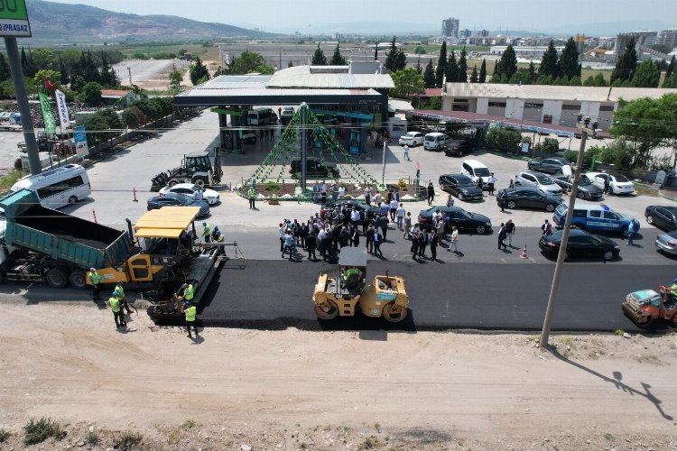 Manisa Akhisar'da asfalt çalışması 