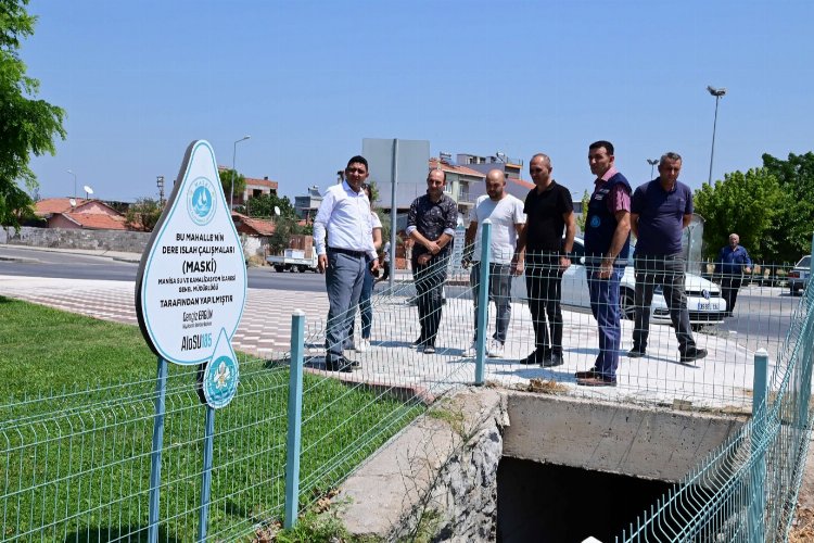 Manisa Akhisar'da MASKİ'den panel çit imalatı