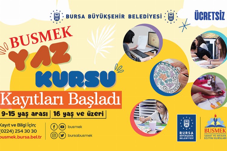 BUSMEK’te yaz kursları başlıyor