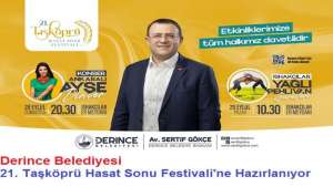 Derince Belediyesi, 21. Taşköprü Hasat Sonu Festivaline Hazırlanıyor