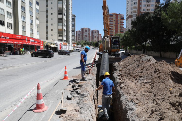 KASKİ'den yağmur suyu hattı imalatı