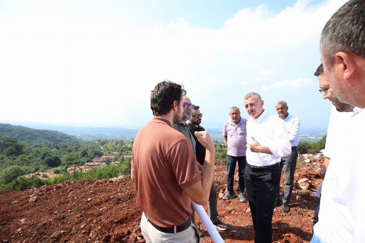 Kocaeli'de teleferik inşaatına yerinde inceleme