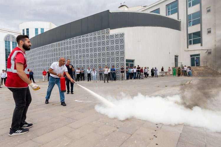 Malatya'da MASKİ yangın eğitiminde