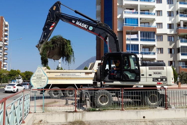 Manisa Yunusemre'de dere temizlik çalışması