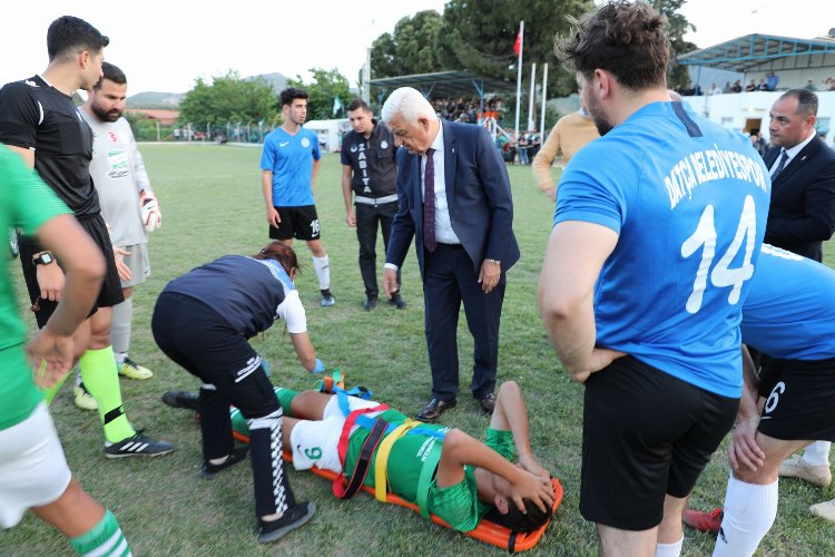 Muğla'da futbolcuya ilk müdahale Başkan Gürün’den