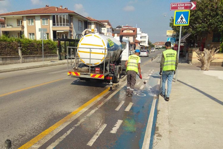 Sakarya'nın bisiklet yollarında bayram temizliği